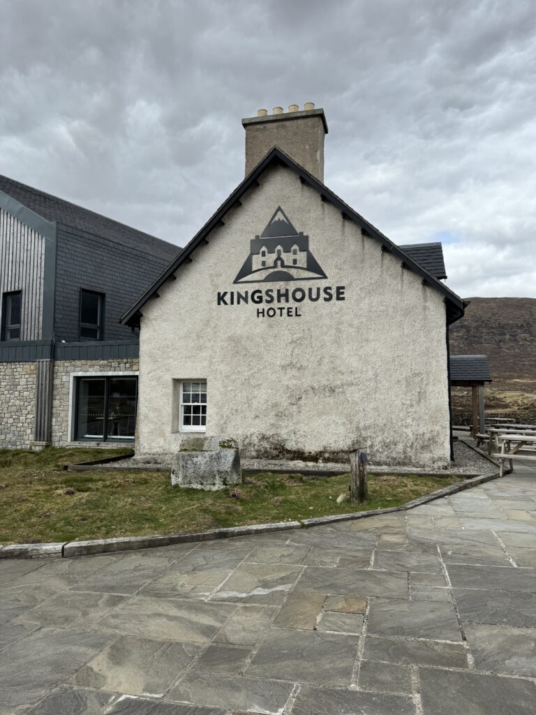 Historic Kingshouse Hotel at edge of Rannoch Moor West Highland Way